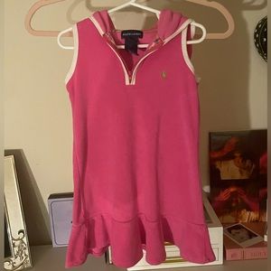 Vintage Ralph Lauren Pink Terrycloth Toddler Swim Cover Dress